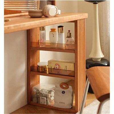 全樱桃木妆桌斗柜一体化梳妆台收可伸缩实木角书80937转桌床尾柜