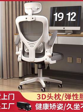 电脑舒适久坐家用办公椅职员宿舍学竞座椅人体工学椅习椅90744书