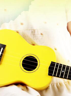 23寸蓝色尤克里里女紫生儿童门初ODA学者习入小吉他高颜值uk练ule