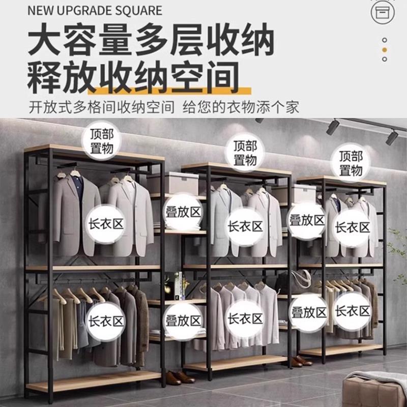 组服装展示双层落地衣架ZQI场男女童装货架商铁艺展柜合架挂衣服