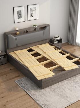 现代约实RHK木板床家用主简卧双人大1床1.8米出租简易床.2屋米落