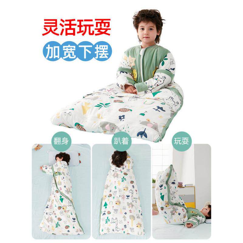 婴儿一体式童睡袋0到3岁冬季类加厚脱胆宝可eEXPpXY7宝春秋薄棉6A