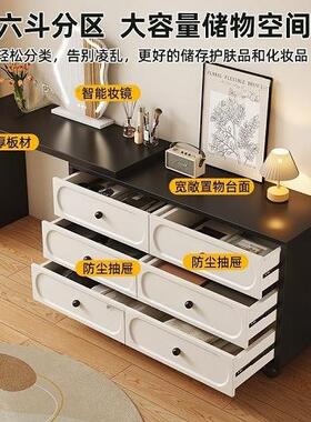 法柜式复古梳台斗小户型卧床尾化jls7MHJ7室妆桌妆台一体收纳柜20