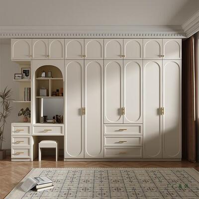 法油风式14237实木粒柜奶子衣柜家用卧室小户大型现代简约柜子成