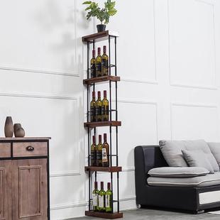 吧柱子装 饰架屏风断餐厅实木墙酒上发光红酒架展示架酒置隔XFX物