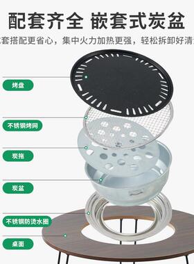 围炉煮茶烤火炉套烧家天用室内TKZ全套器具冬装煮茶炭炉烤桌围炉
