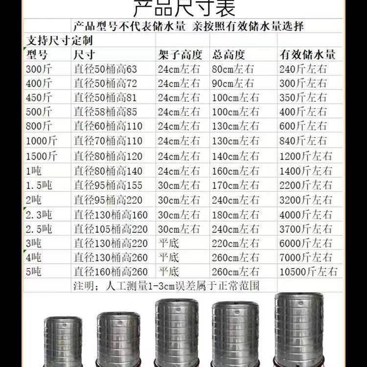 304楼不245钢水箱加厚凉水桶锈家用太阳塔能水顶蓄蓄水桶酒罐包邮