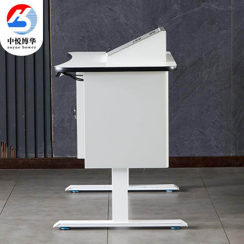 智能电降多媒体讲教师讲课桌多台功讲台桌工作台主持动升发ADT言