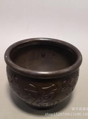 件仿古紫铜灰缸客AL-61393铜缸铜炉摆厅家居摆设装饰品铜缸烟缸工
