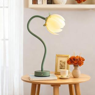 跨送境新款led线充33409电小夜灯氛灯围感卧室床无头台灯触摸创意