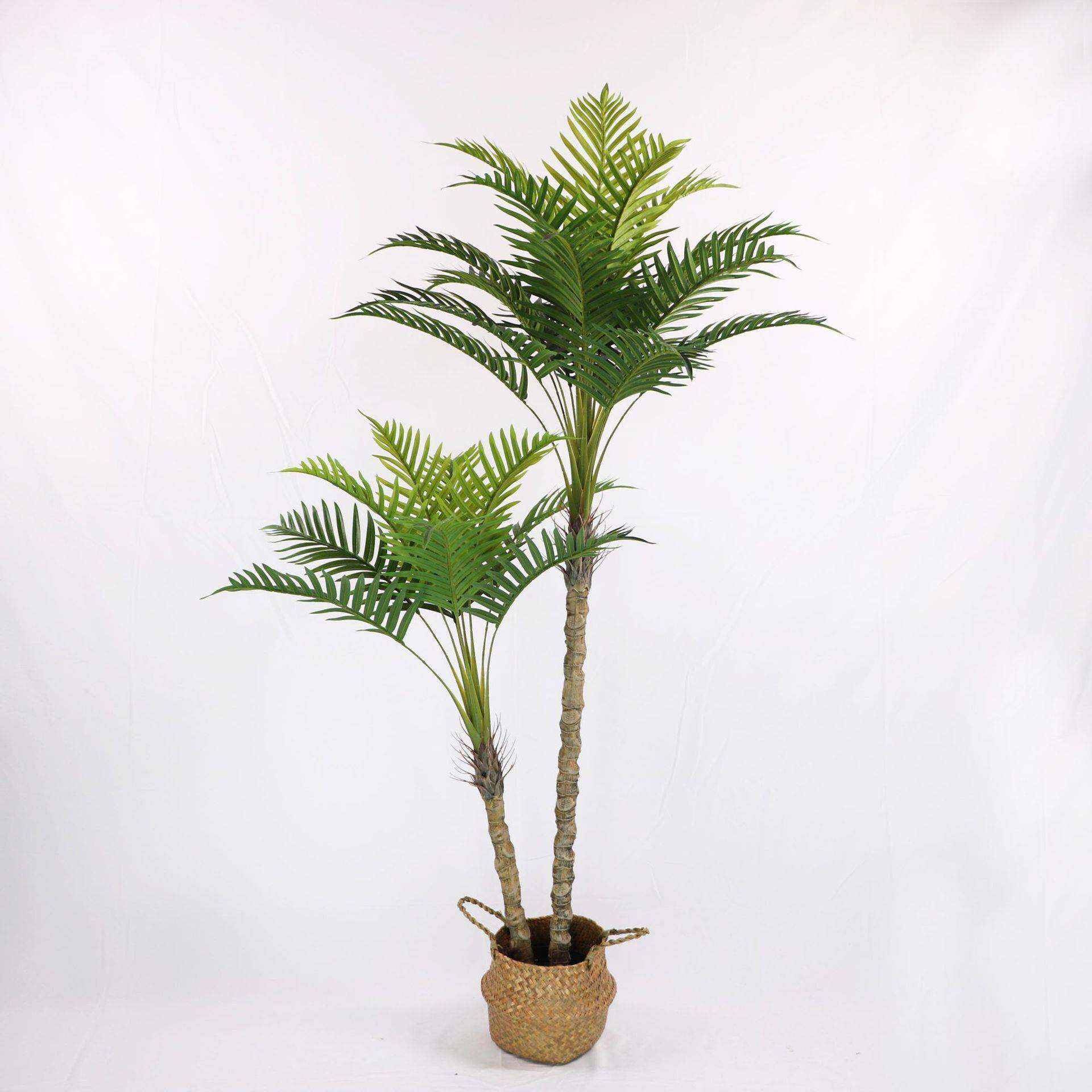 仿真绿凤尾竹小棕榈景室内48840假植物植绿盆栽造景装植饰植盆物