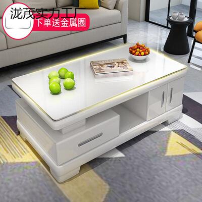 新款现简约烤漆茶家用厅钢化玻璃小户型茶几电WRZ视柜代组客合网