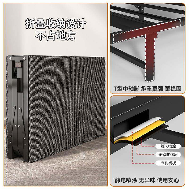 Y*折FTI叠床人家用单双人1房.2米出租午睡简易午休陪板护加床硬小