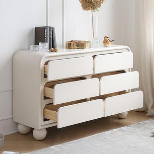 七实化里屋/奶油风梳妆台斗无品牌/柜一体法式妆台简约卧室床尾妆