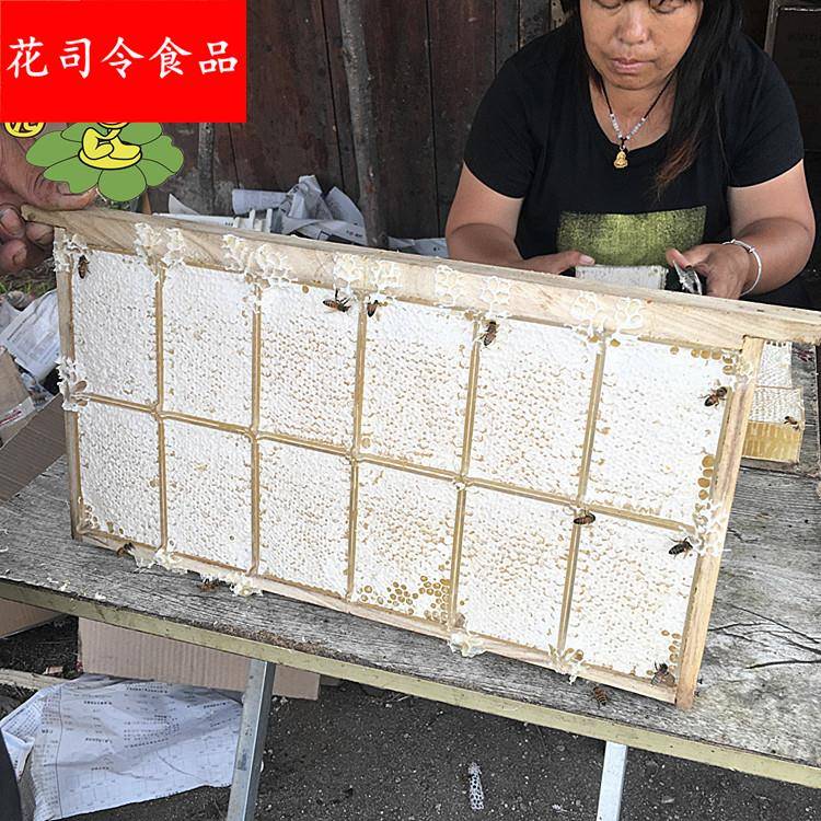 蜂巢蜜300克包装 荆条巢蜜散装土蜂蜜厂家