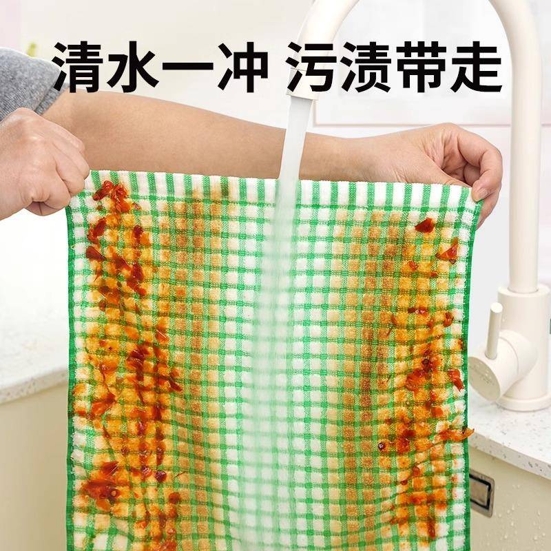 清洁布洗碗布不沾油擦桌布巾吸掉毛不加水厚易毛588清洗厨房包邮