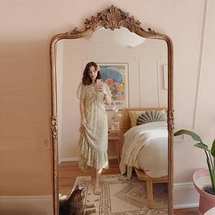 全落地CQS镜服装 试衣镜家用欧式 穿镜复店古雕花身镜美式 H&法衣式