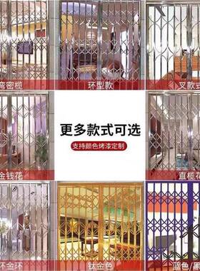 厂家直销34/20不锈钢拉1OPM闸门拉0门拉闸防盗窗推拉伸缩门门折叠