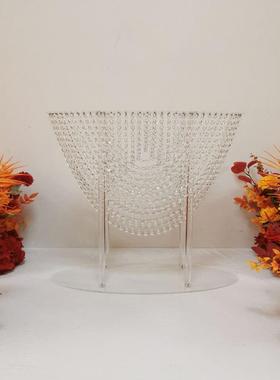 婚庆道具亚克力晶花架蛋台用花器水酒店餐NGN桌装饰摆件品节糕日