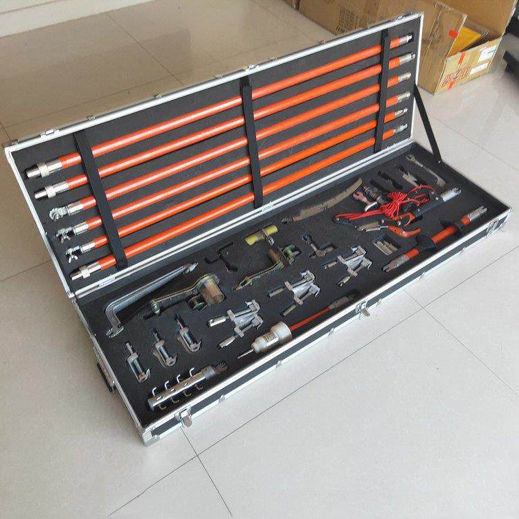 1套0KV带电作业28件多功SFZ件能头工具箱接可调式电力施工多套