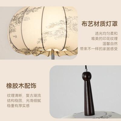 中古餐古厅吊灯复个性卧室260布艺南吊瓜灯风温馨餐桌吊灯002L