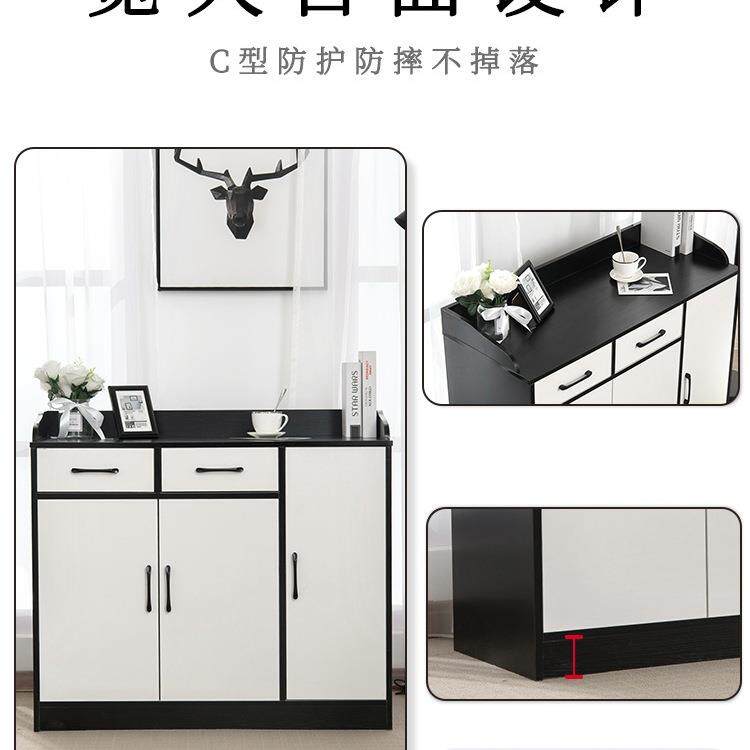 岩板柜餐边现代简客厅柜子墙茶约水柜985靠一体储物柜厨房备餐柜g