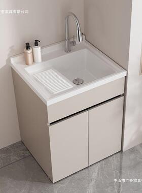 Kh铝蜂窝铝洗板衣柜阳台全洗衣池带搓一体x人造石水槽台盆浴IGX室