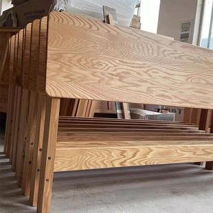 北红橡木床全实木1.无品牌/8M美双人床床简易单板小户型单人床米5