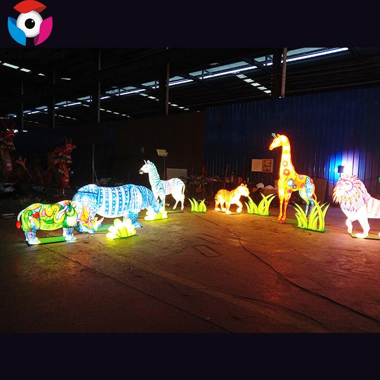 自贡彩灯花灯手工JCD制物作动造型设彩灯节日场景计制作公司