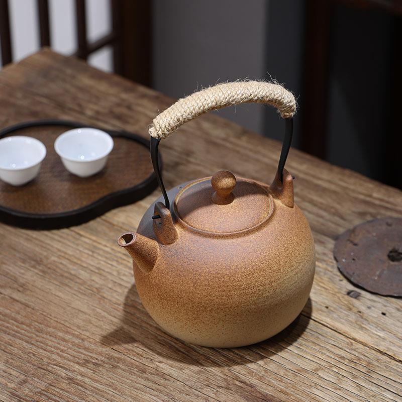 梁惠轩日式白泥变煮6061茶陶壶窑烧水提壶泽大容量原矿茶壶围炉煮