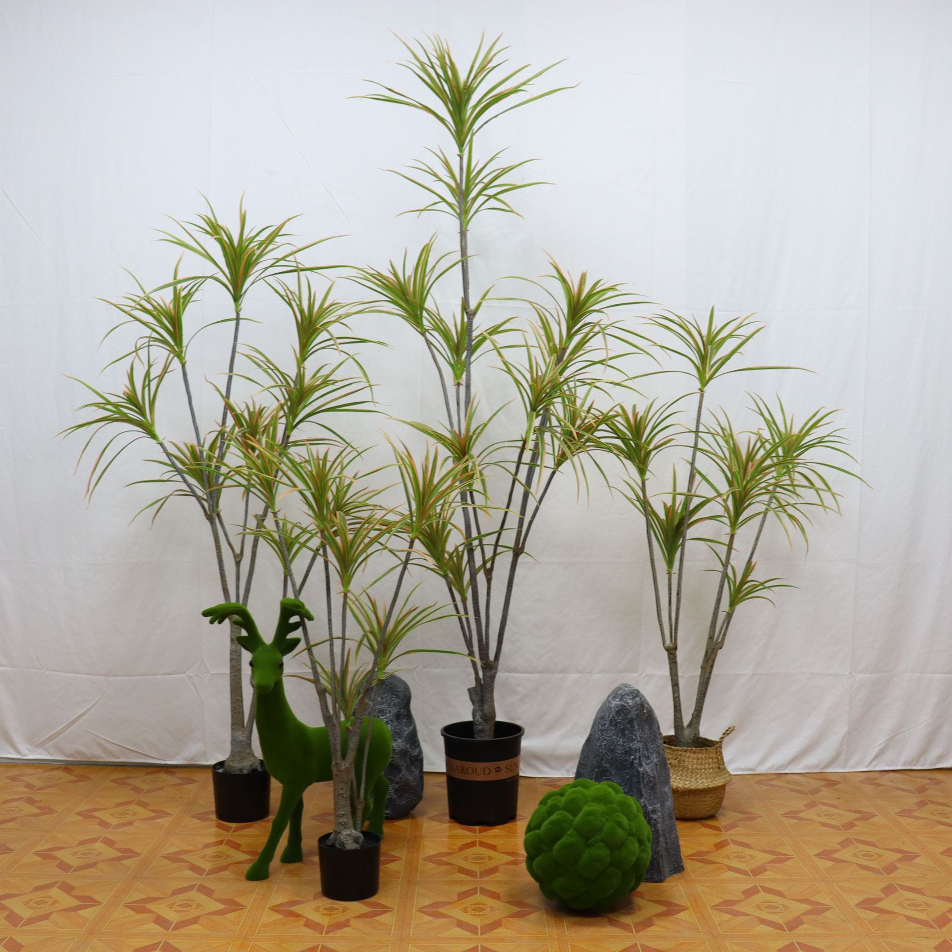仿真植物龙血树千年木绿植盆栽家居客厅摆件室内橱窗软装设计盆景