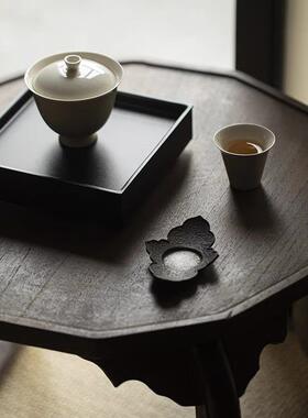 宜室茶话铁承小型茶盘储水干ty-sfhc泡茶台托茶盘中艺壶式家用茶