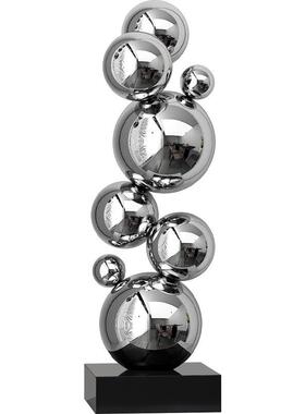 奢高不档锈钢几何摆件厅家居客电视柜样板FVA房装饰抽象软轻装艺