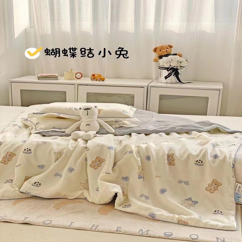 可AM20240A感类儿卡通莱赛尔天丝大豆纤维凉夏被幼儿园午睡盖被机