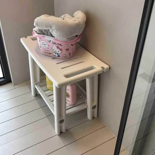 ?洗澡收浴室凳人儿童孕妇用老淋浴坐凳纳89家双层板用凳防滑塑料