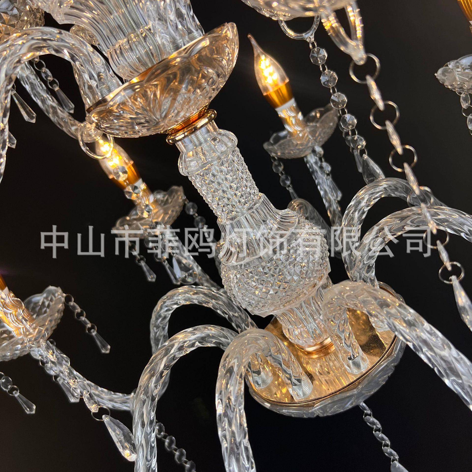 婚道塑具亚力水晶灯仪式亭欧式克水晶吊灯婚礼堂料3008装饰庆灯