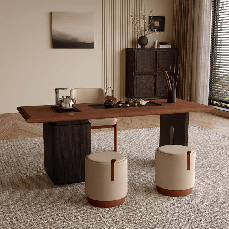 中古实风木茶喝桌椅组合XLD家用小茶2台025新款高端办公室大板泡,商业/办公家具,茶台/茶桌,淘宝优惠券,粉丝福利购,淘宝优惠卷