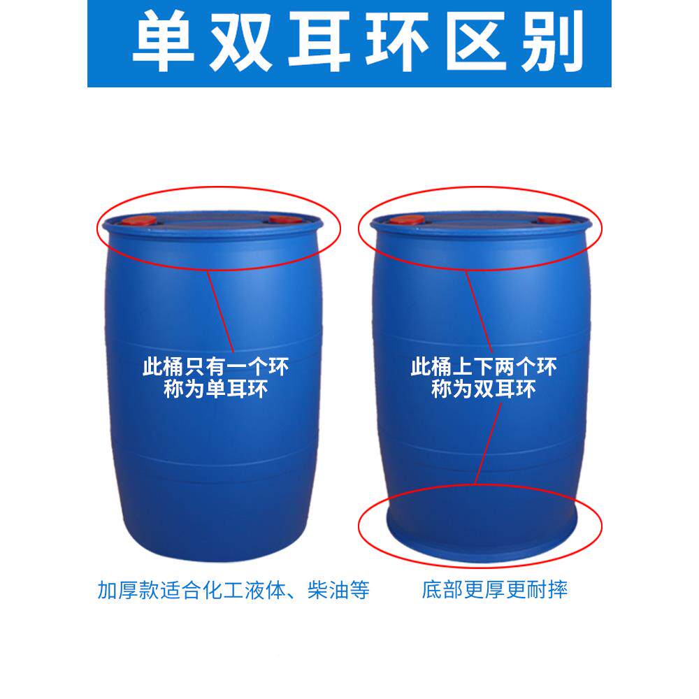 加厚法油兰428发酵桶泔水桶桶铁桶密封桶桶化箍工塑料桶柴油桶废