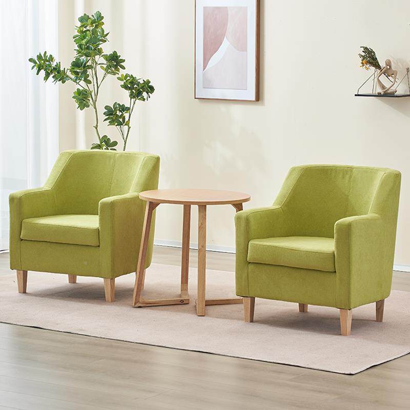 A9台L单人沙发椅客网厅卧741室房间靠休闲背椅酒店阳轻奢红布艺懒