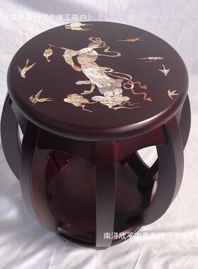 RUV古筝凳古子筝儿圆凳鼓凳童学生古筝凳古典扬琴实木中式仿古凳