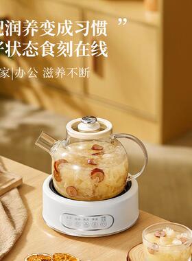 205用烧水壶办公室小型家保温壶54450多功炖能煮一体全玻璃养2生