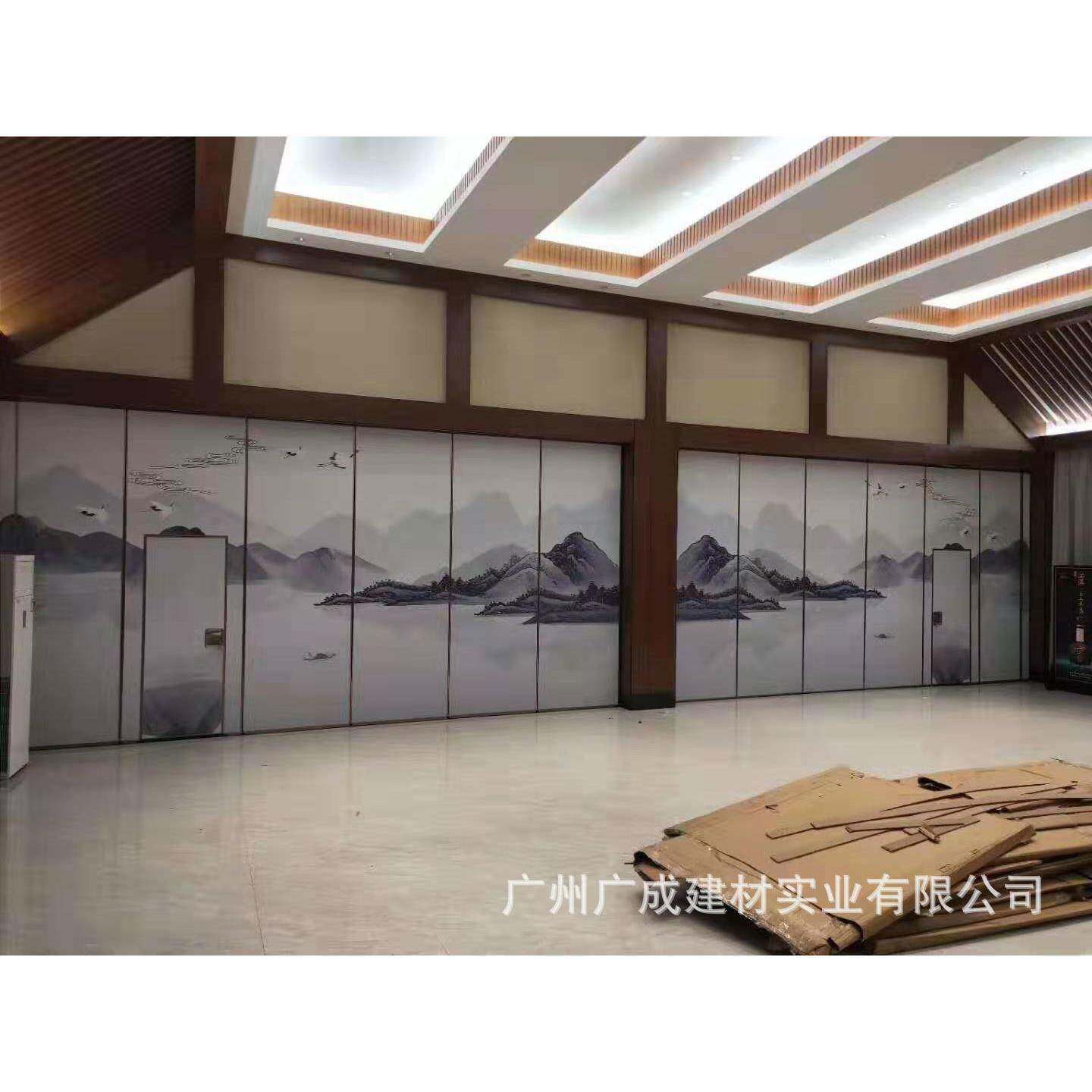 会室多能厅移动隔断门缩活动隔议断隔音墙可折叠可伸铝功BJY合金