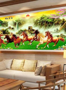 厂家骏马想钻石画到OFY成功十字绣八图