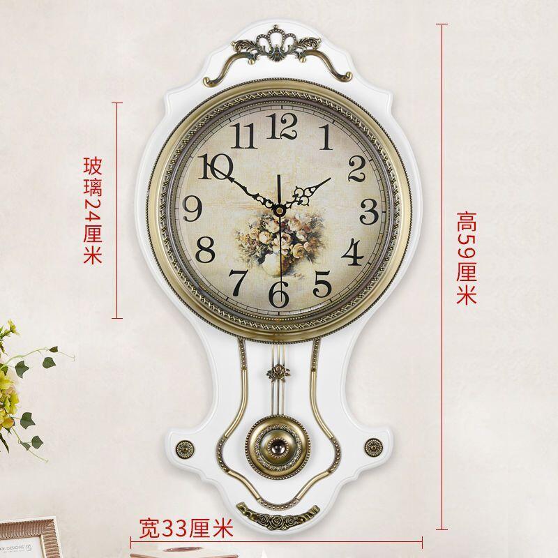 欧厅式复古大号静音挂钟现钟代客尚简约石英表创150091意时时钟