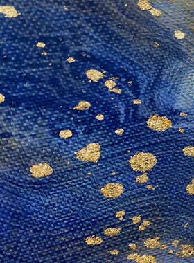 手绘石英砂画丙烯油客厅理浪画克莱因蓝色YXS137海装饰画玄关背景