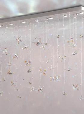 设计款师恋花餐厅水晶吊灯现饭代轻奢大气创71102意艺术蝶灯厅吧