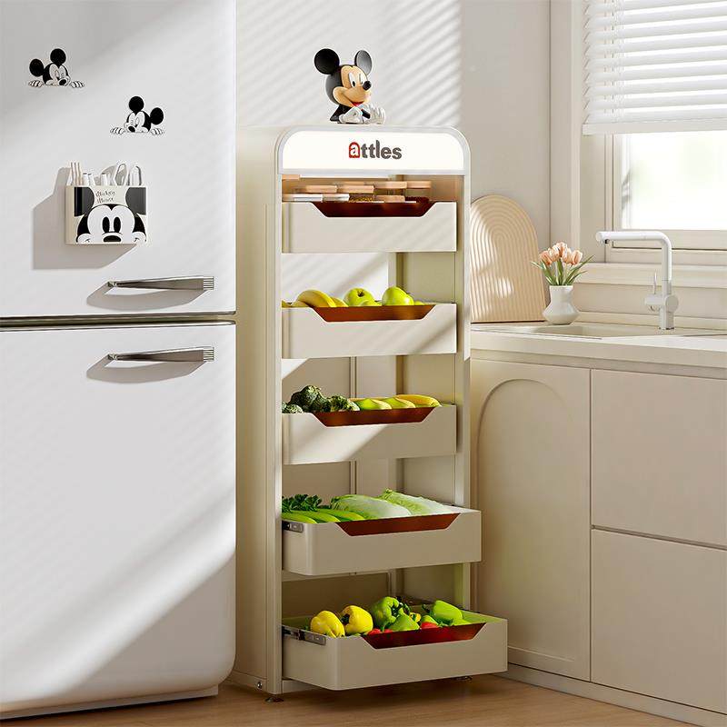 房菜子篮置物菜架多层抽拉式果ALAL蔬收纳架家用落地蔬置物柜厨储,厨房/烹饪用具,抹布架/厨房清洁收纳架,淘宝优惠券,粉丝福利购,淘宝优惠卷