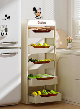 房菜子篮置物菜架多层抽拉式果ALAL蔬收纳架家用落地蔬置物柜厨储