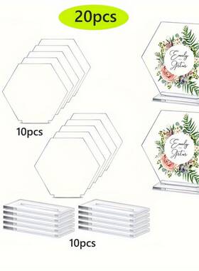 海外仓TEMU跨境Cards 20pcs 10pairs Transparent Acrylic