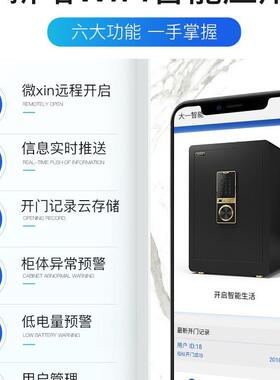 大一险保险柜家小用公迷你全钢密码指纹OXS防盗保办箱智能型保管